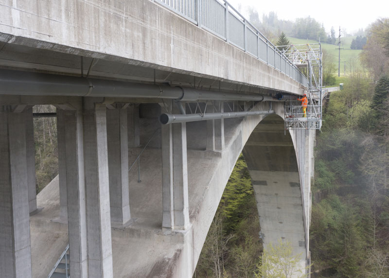 Leitungsaufhängung Gmündertobelbrücke