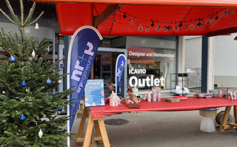 Stand der NRP Ingenieure AG mit Rolf Soller AG am Gewerbedörfli in Kreuzlingen