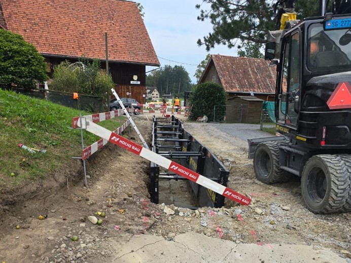 Offener Graben - Strassensanierung Näppenschwil, Mörschwil